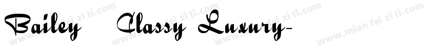 Bailey   Classy Luxury字体转换